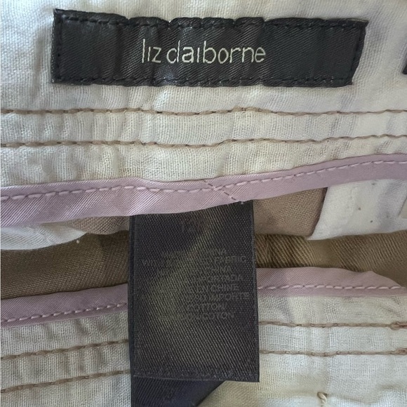 Liz Claiborne Audra Beige Wide-Leg Pants 12 - Picture 3 of 7